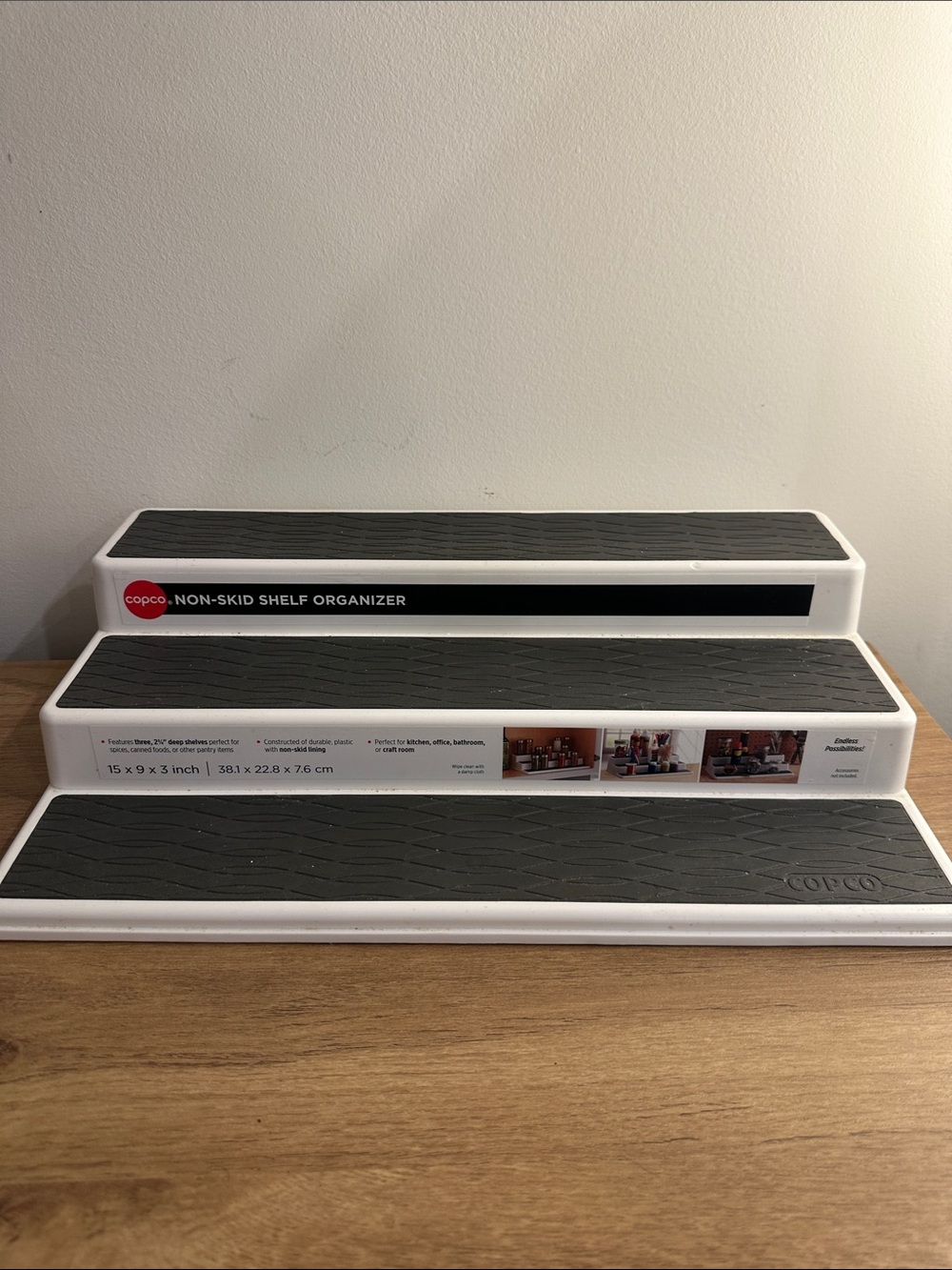 Copco Non-Skid Shelf Organizer - Gray and White